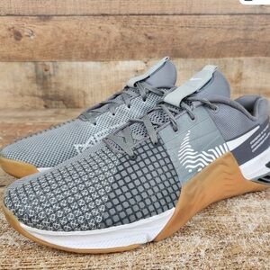 Nike Metcon 8 Men's Sz 12 Smoke Gray Gum Sole Athletic Training Gym Sneaker Shoe